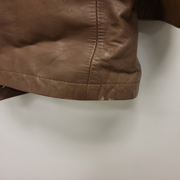 Mens Brown Leather Jacket Blazer Style Outerwear Coat Size Unspecified - Picture 8 of 11